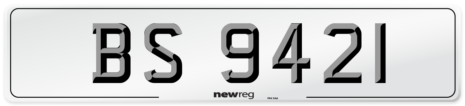 BS 9421 Number Plate from New Reg